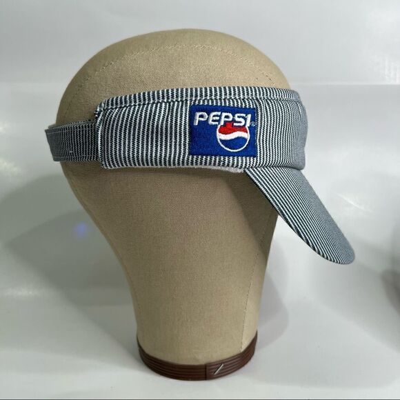 Blue Wave Merchandise Blue and White Stripe Reading Phillies Pepsi Visor - Picture 5 of 11